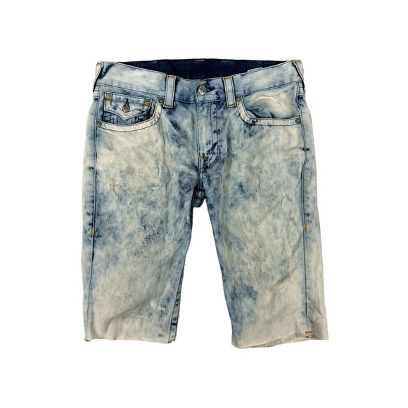 True Religion Cut Off Men Denim‎ Shorts Sz 33 - Picture 1 of 5